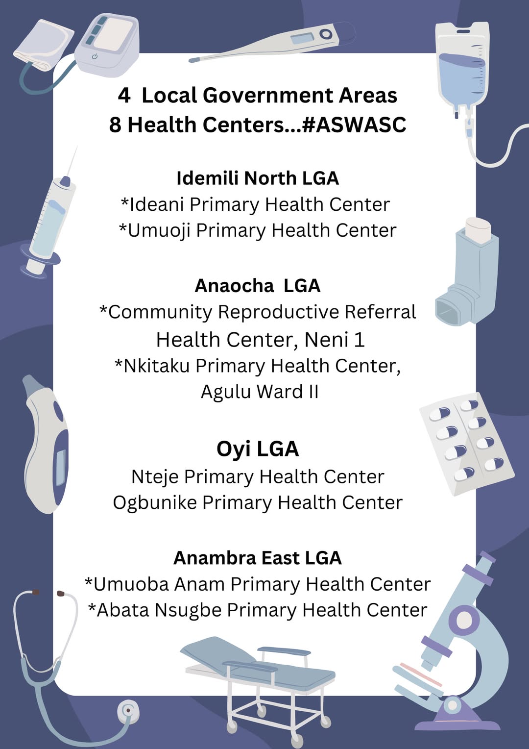Health center fundraiser flyer