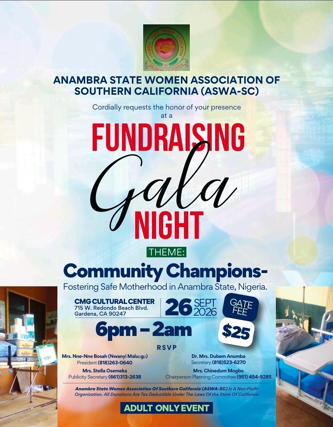 Fundraising Gala Night flyer